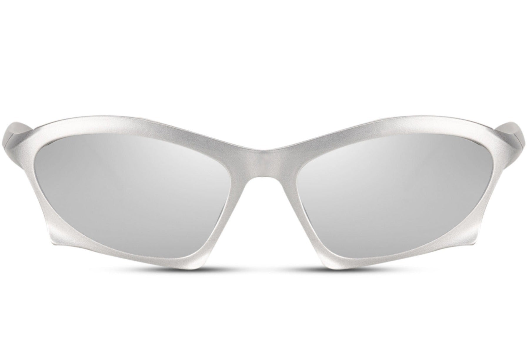 Dryppende hurtigbriller i hvid set fra fronten