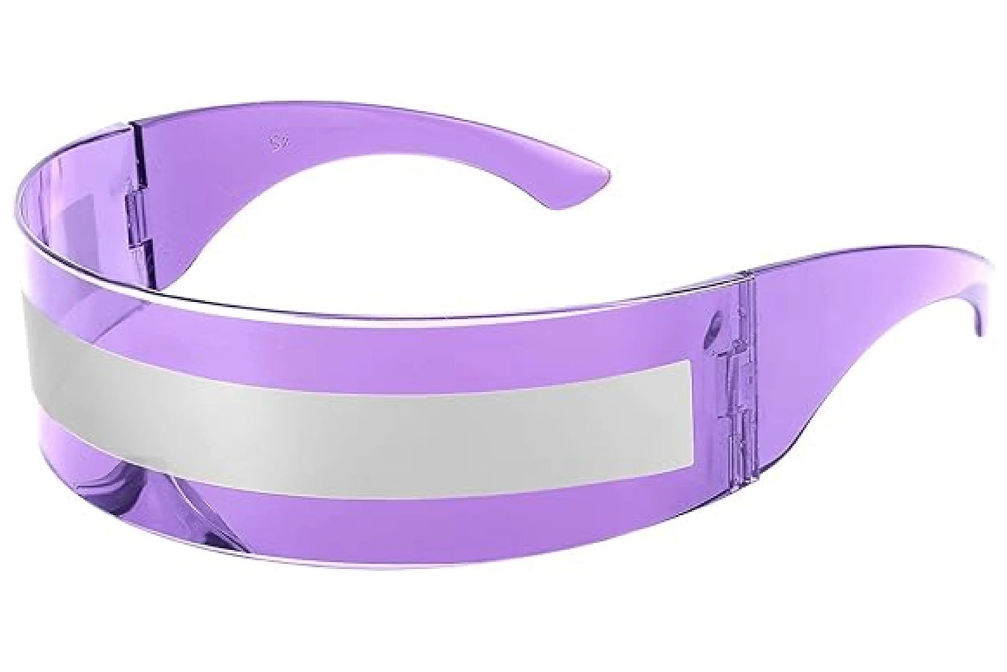 Futuristisk hurtigbrille i lilla farve set fra siden