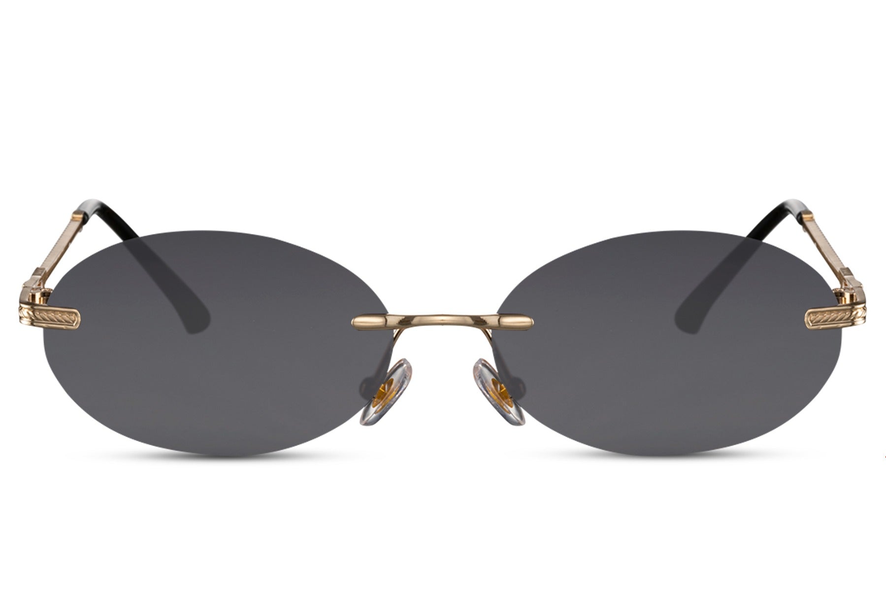Morpheus hurtigbriller i guld og sort set fra fronten