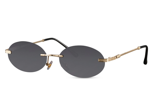 Morpheus hurtigbriller i guld og sort set fra siden