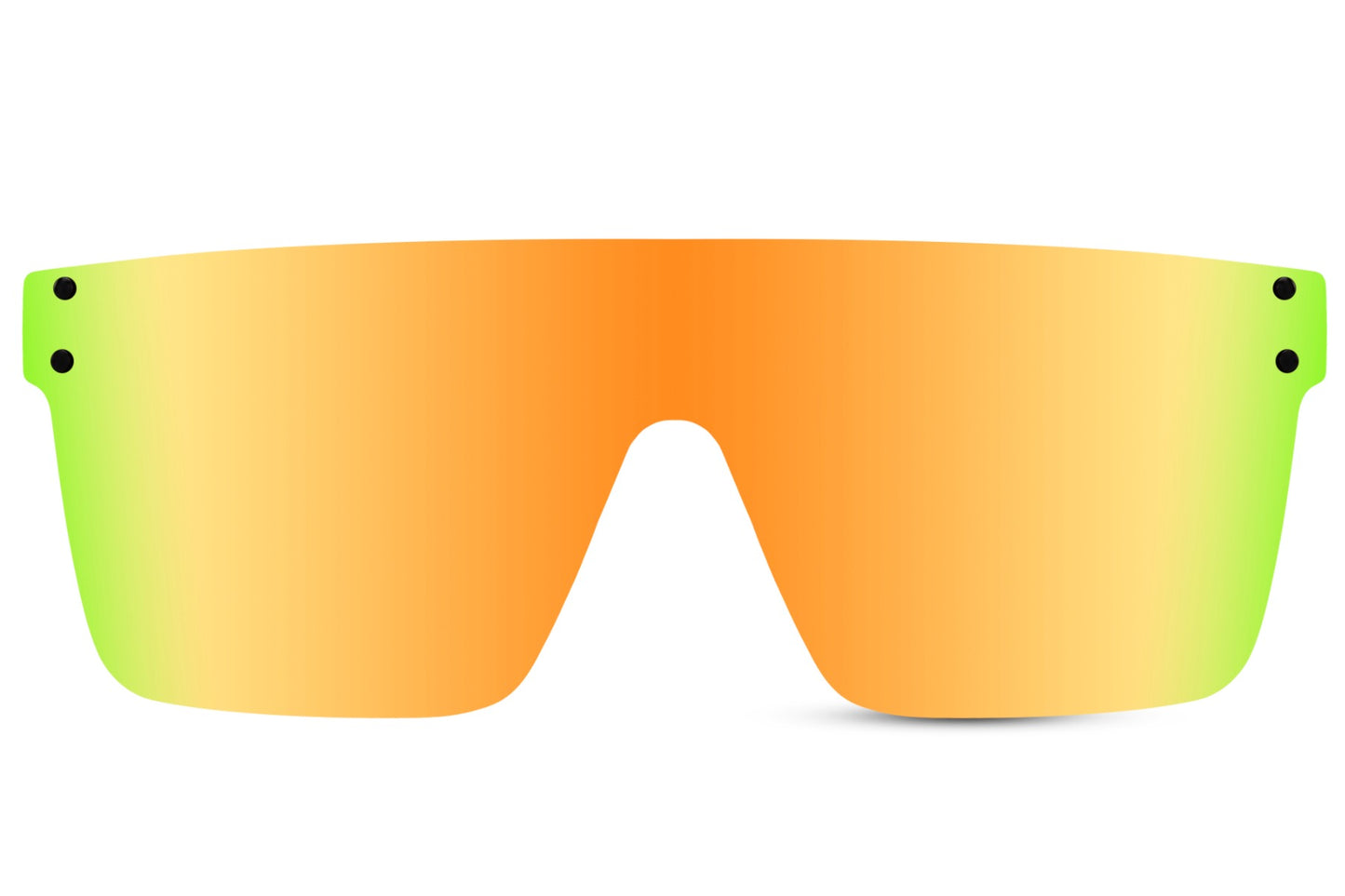 Sportsbriller med orange glas set fra fronten