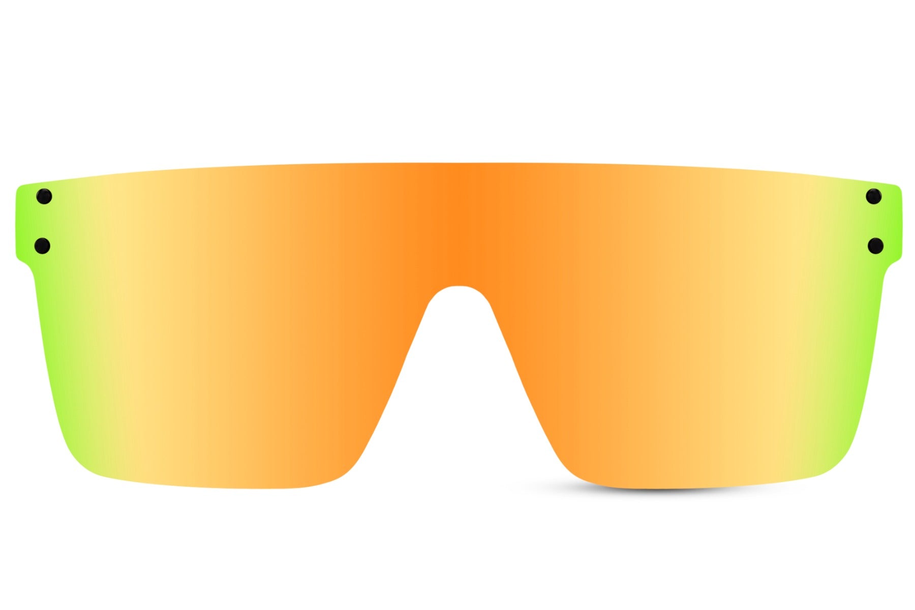 Sportsbriller med orange glas set fra fronten