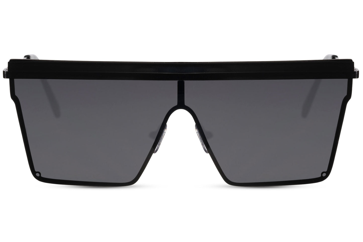 Rigmands hurtigbriller med trapez formede glas i sort set fra fronten