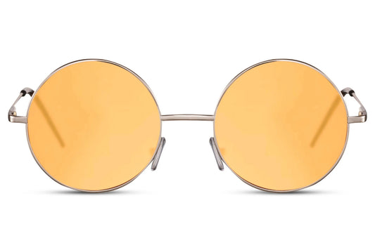 Runde hurtige solbriller i orange glas 2