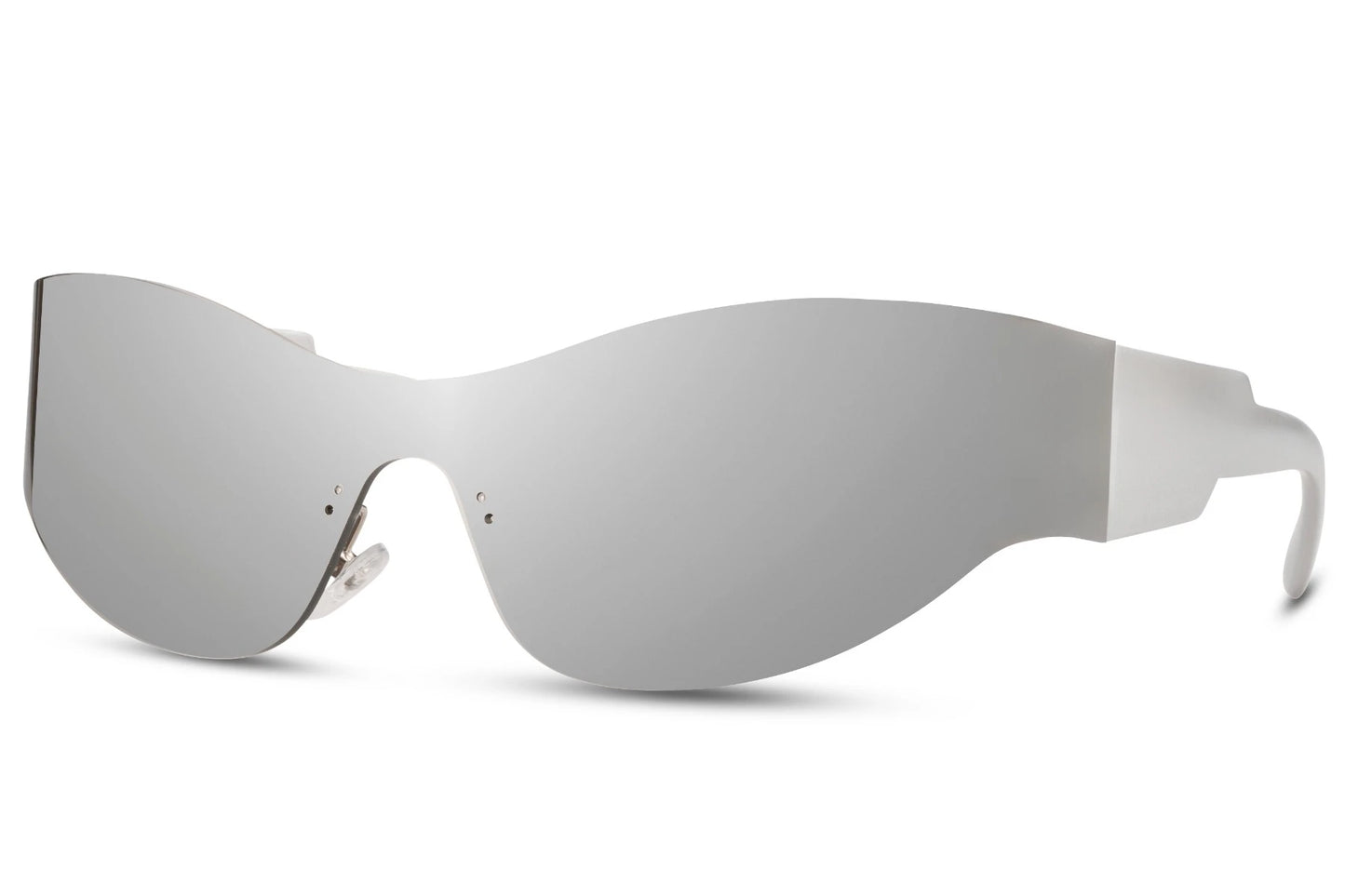 Sølv hurtigbriller uden stel set fra siden