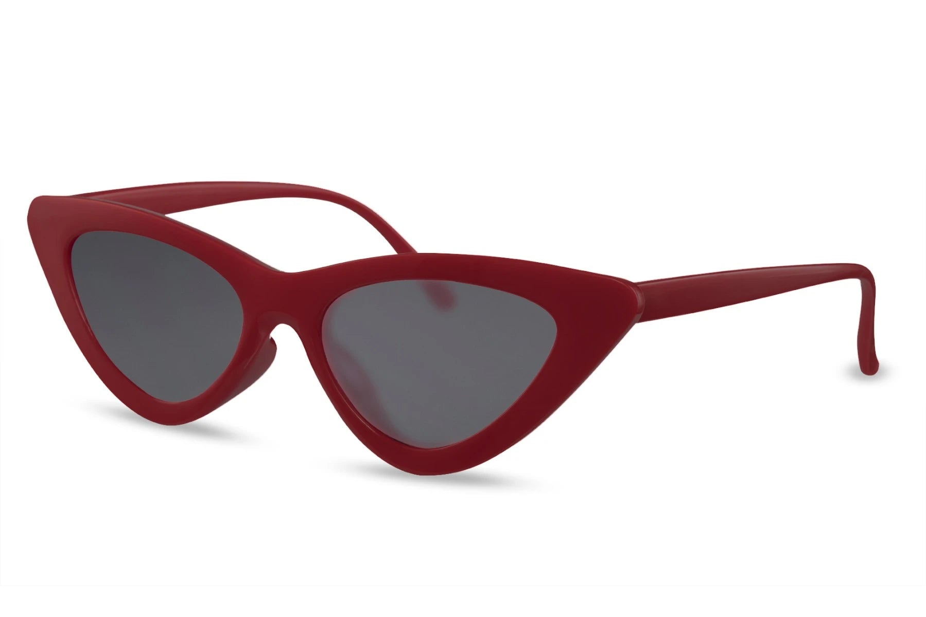 Spidse hurtigbriller i rød set fra siden