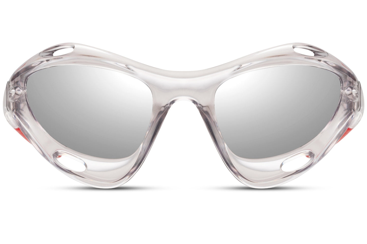 Alien hurtigbriller i grå farve med hullet stel set fra fronten