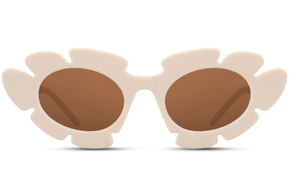 Blomster hurtigbriller i pink set fra fronten