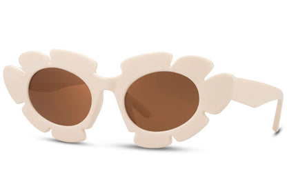 Blomster hurtigbriller i pink set fra siden