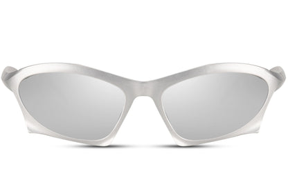 Dryppende hurtigbriller i hvid set fra fronten