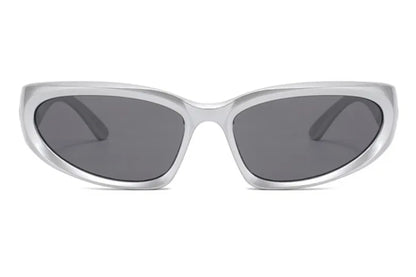 Hurtigbrille i klassisk design i grå farve set fra fronten