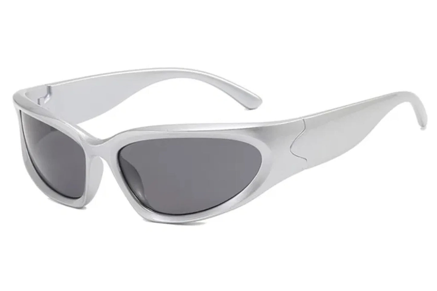 Hurtigbrille i klassisk design i grå farve set fra siden