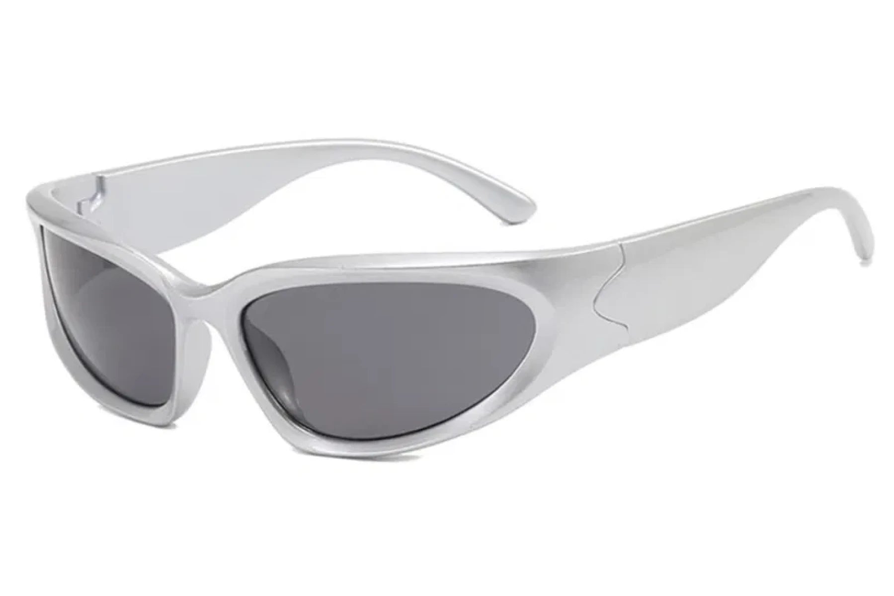 Hurtigbrille i klassisk design i grå farve set fra siden