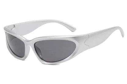 Hurtigbrille i klassisk design i grå farve set fra siden