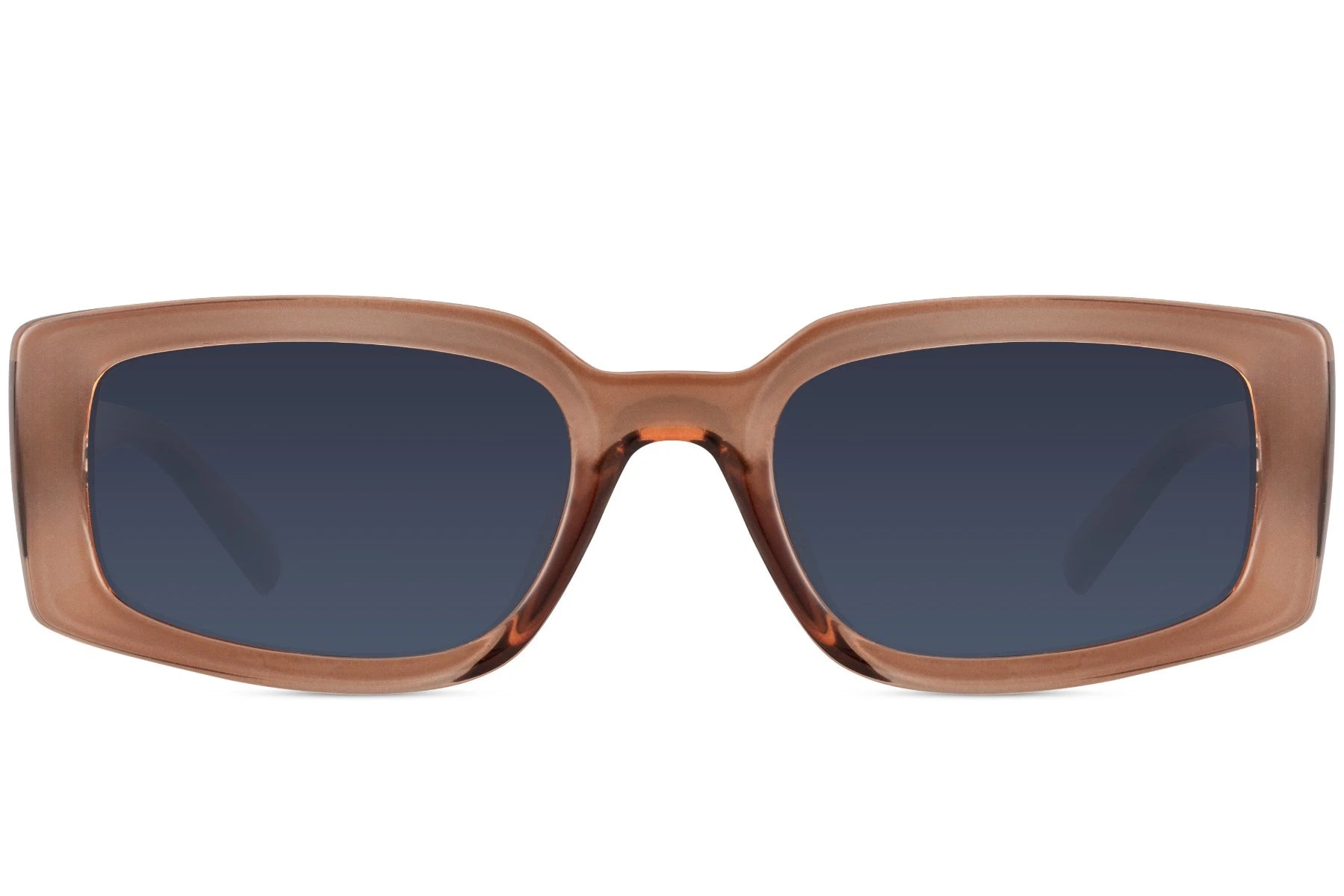 Hurtigbriller kegleformet stænger i brun farve set fra fronten