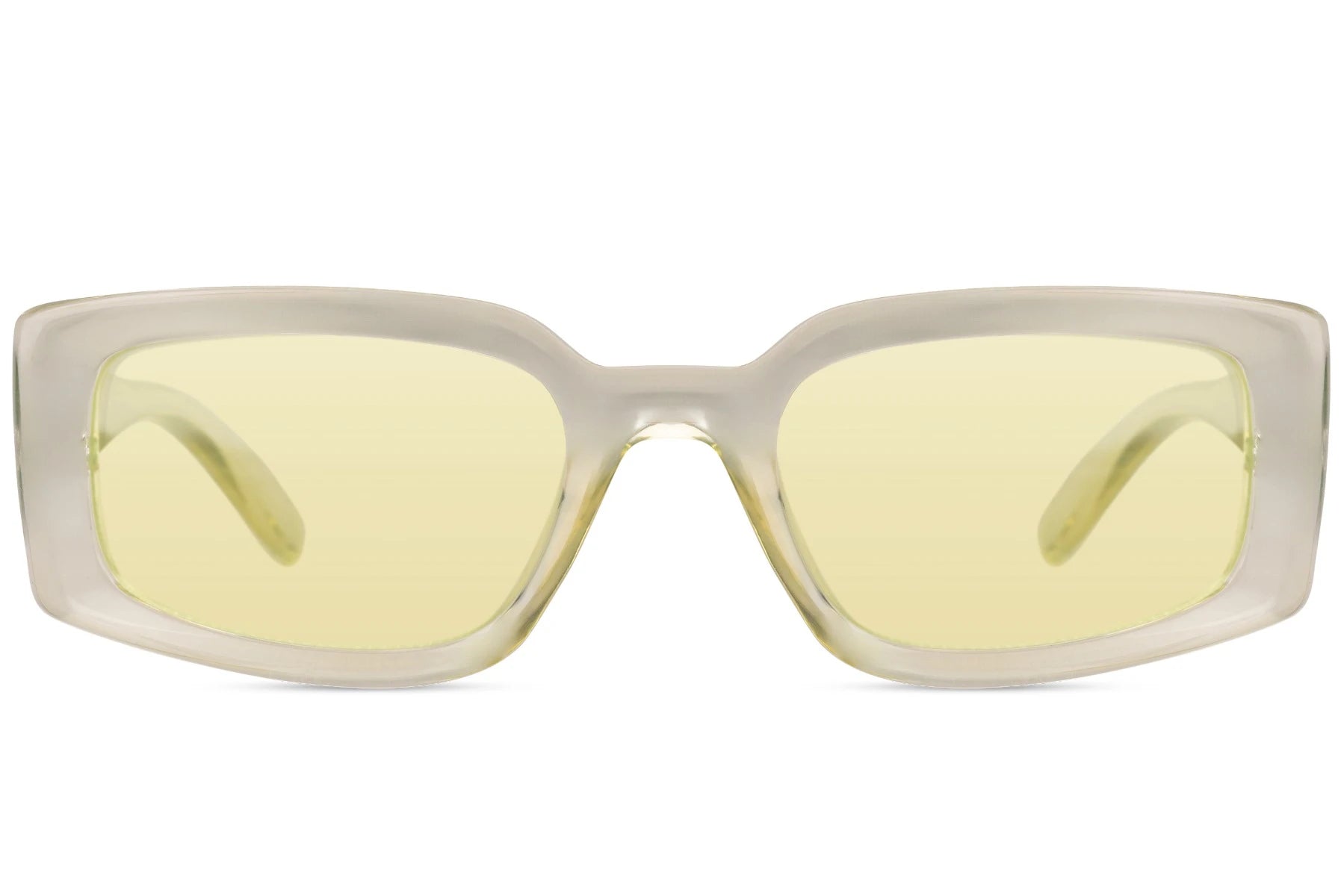 Hurtigbriller kegleformet stænger i creme farve set fra fronten