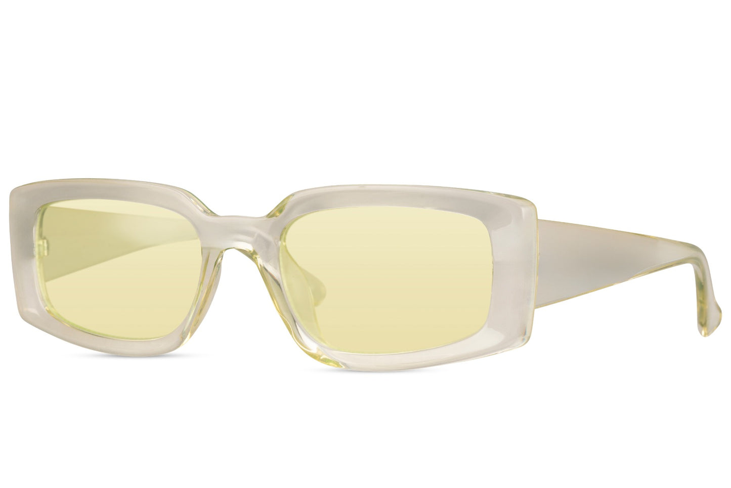 Hurtigbriller kegleformet stænger i creme farve set fra siden