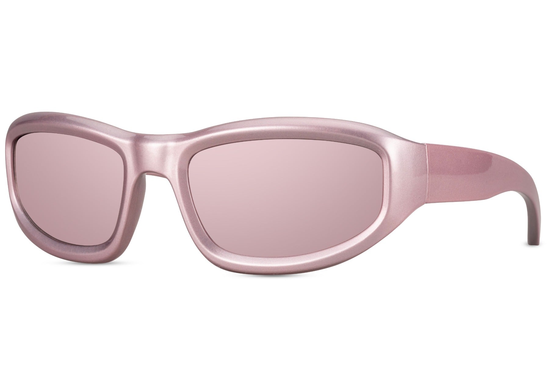 Klassiske hurtigbriller lilla glas og stel side