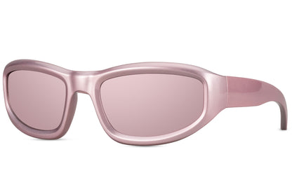 Klassiske hurtigbriller lilla glas og stel side