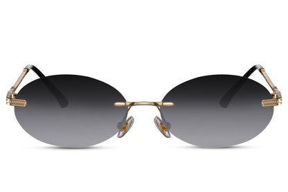 Morpheus hurtigbriller i guld og grå set fra fronten