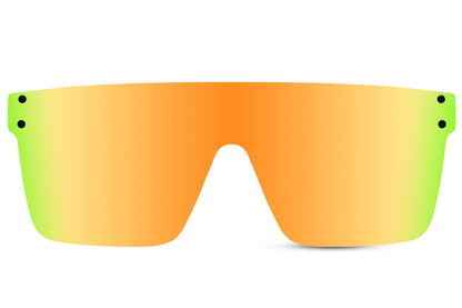 Sportsbriller med orange glas set fra fronten