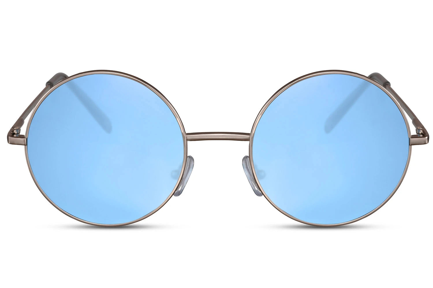 Runde hurtige solbriller i blå glas 2