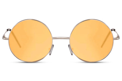 Runde hurtige solbriller i orange glas 2