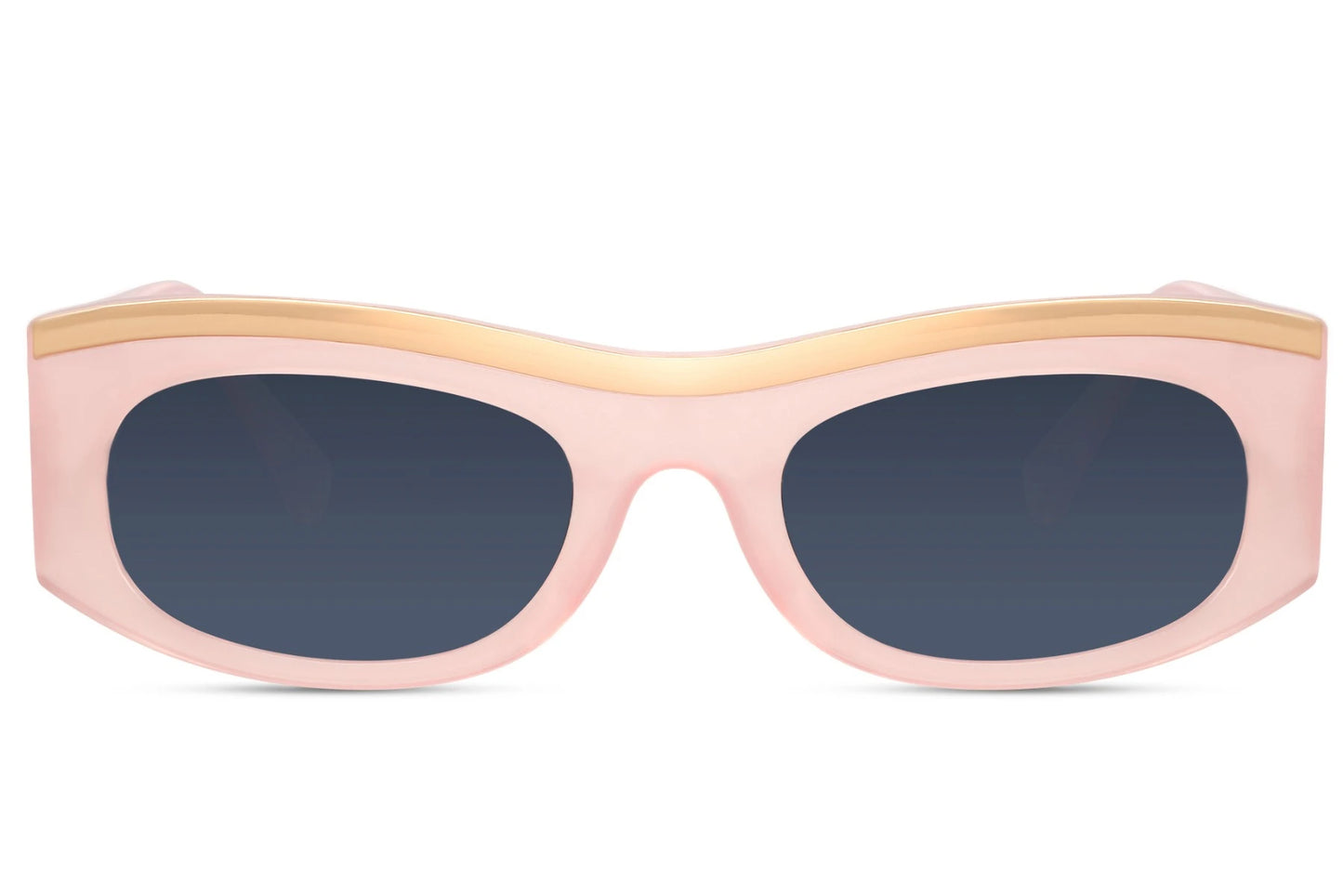 Sjov solbrille i guld og pink 2