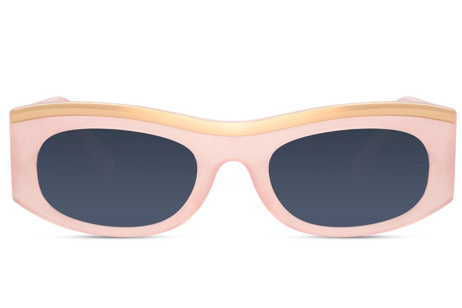 Sjov solbrille i guld og pink 2