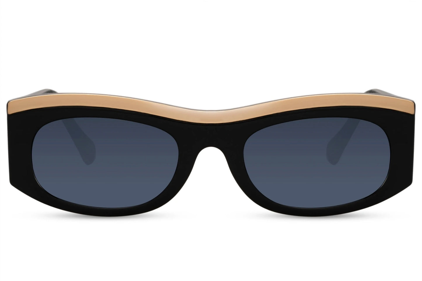 Sjov solbrille i guld og sort 2