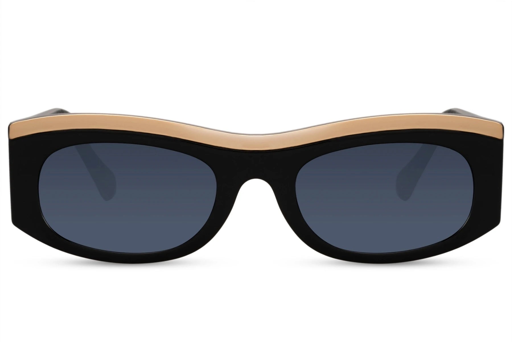 Sjov solbrille i guld og sort 2