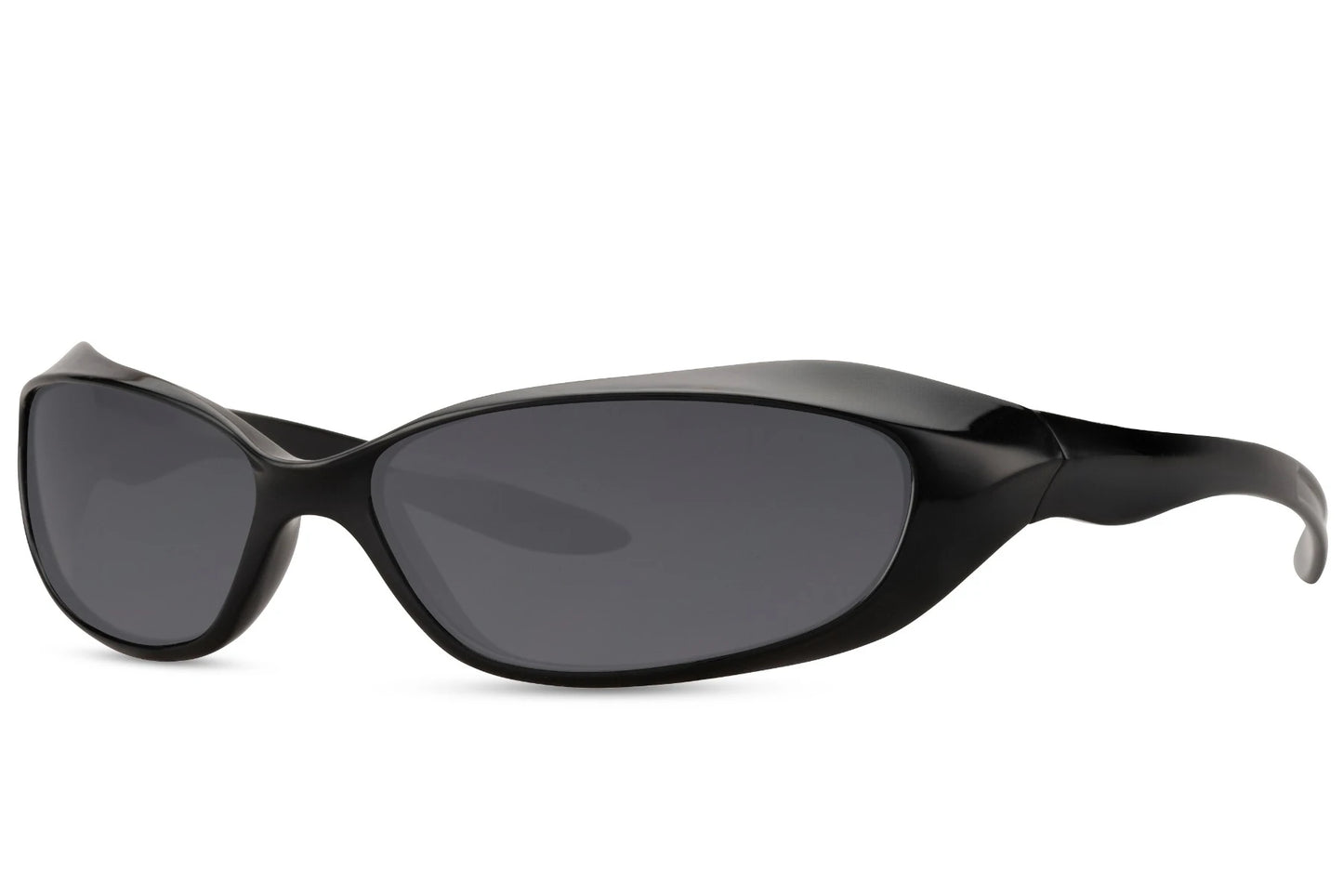 Smalle sortfarvede hurtigbriller set fra siden