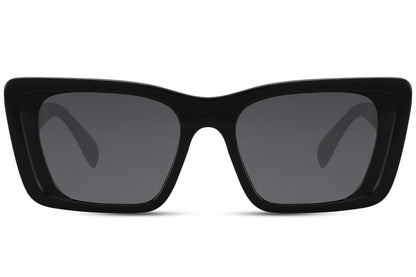 Sorte solbriller takkede stænger fra front